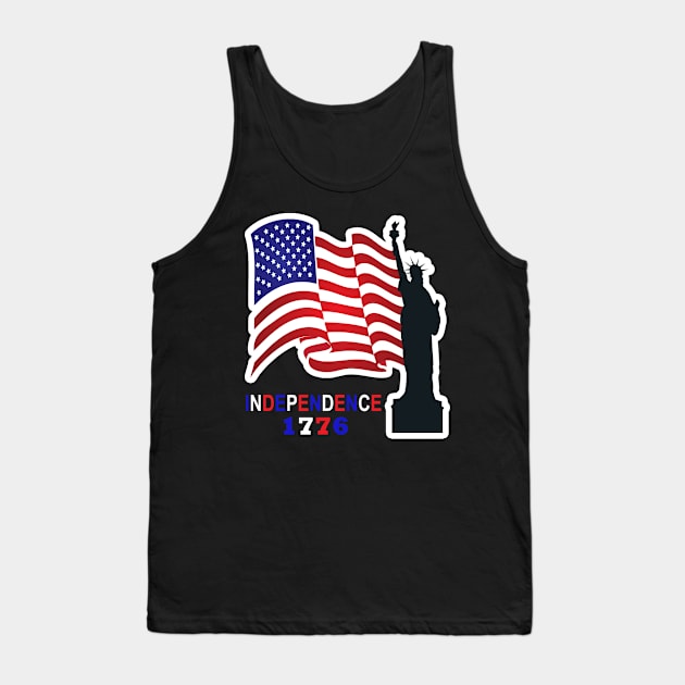 4Th Of July Independence 1776 Tank Top by karascom